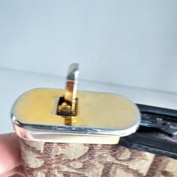 Vintage Christian Dior Logo Print Canvas Clutch Unisex - Picture 3 of 15